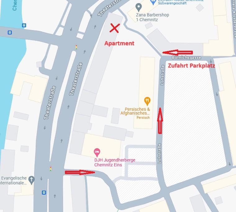 T21 - Apartment Direkt Im Zentrum Mit Parkplatz Chemnitz Exterior foto